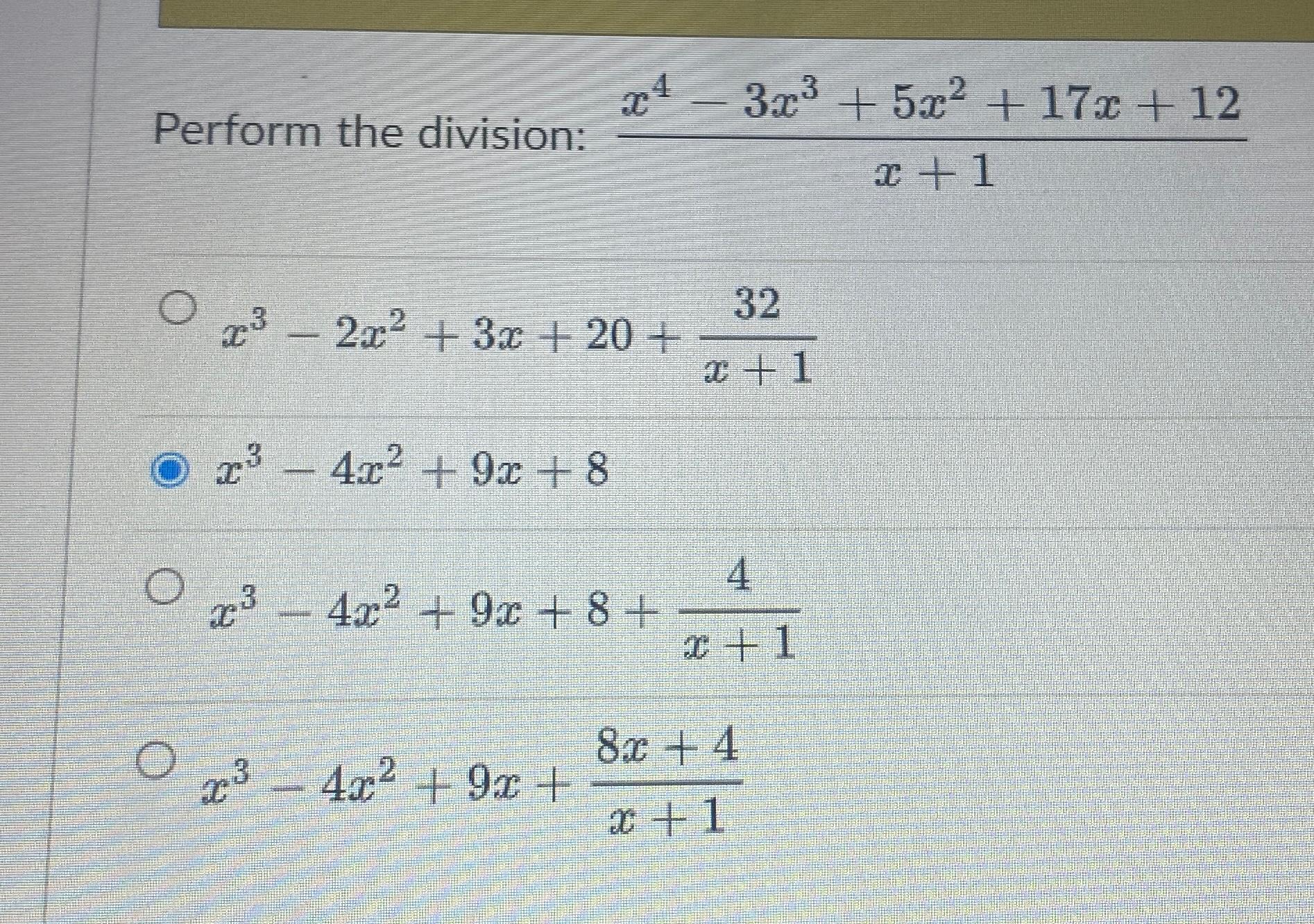 17 12 divided by 4 x 1 to the power of 3