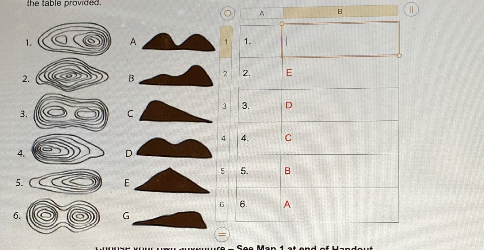 Solved 1.|2.E3.D4.C5.B6.A4E56G6. | Chegg.com