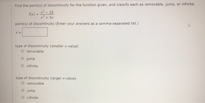 Solved Find the point(s) of discontinuity for the function | Chegg.com