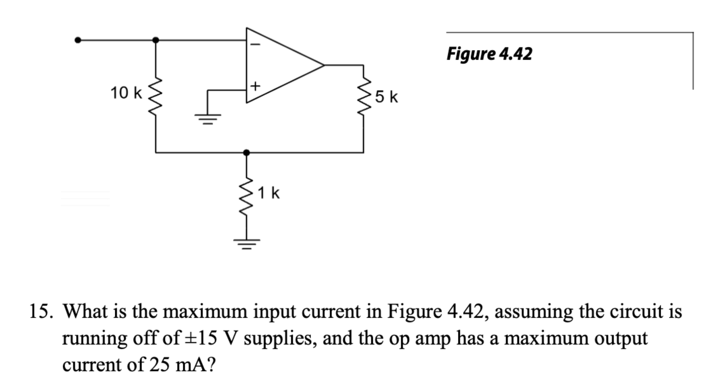 Solved What is the maximum input current in Figure 4.42, | Chegg.com