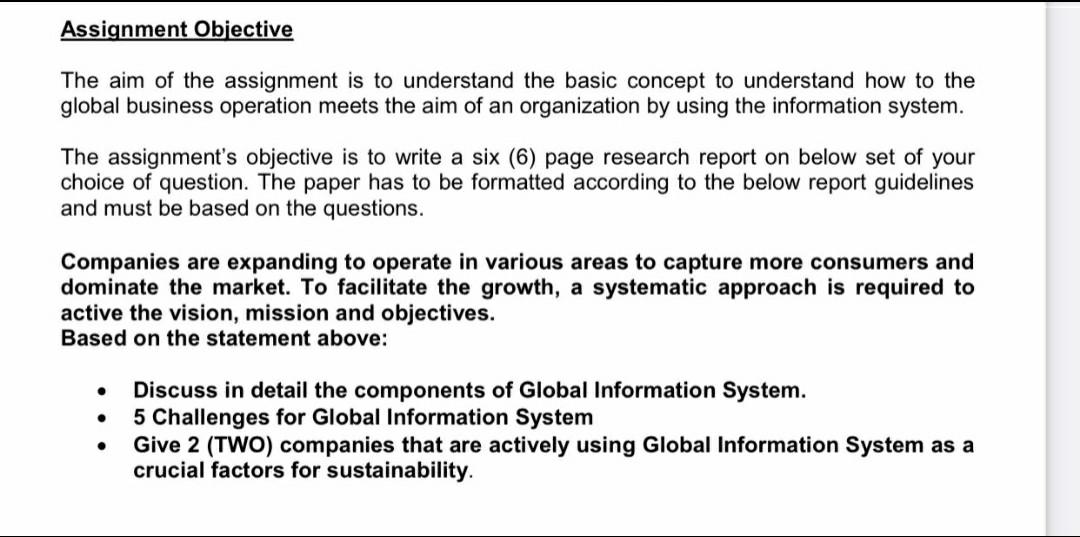 what is a objective assignment problem