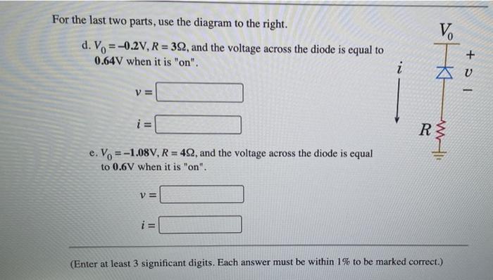 Solved 5pts] Find the voltage v and the current i for each | Chegg.com