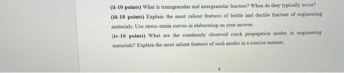 Solved (ii-10 points) What is transgranular and | Chegg.com