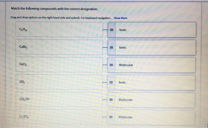 Solved Match the following compounds with the correct | Chegg.com