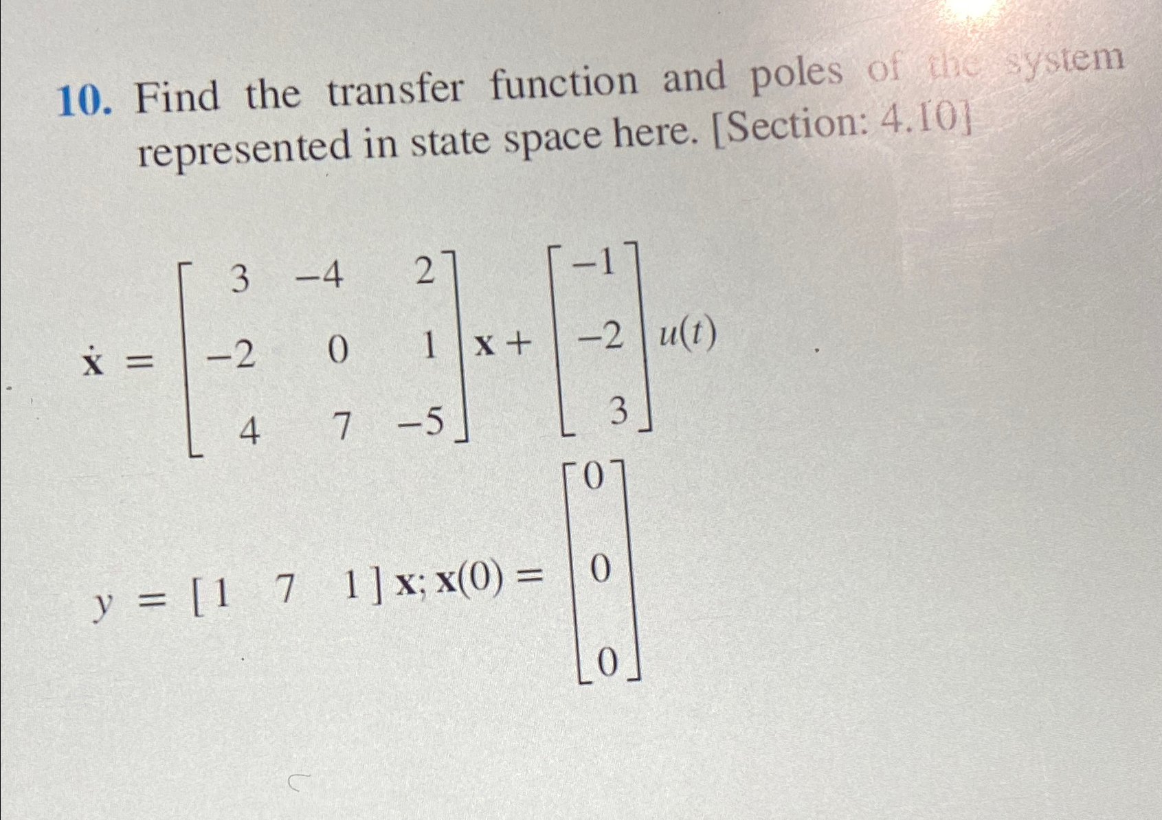 Solved Find the transfer function and poles of the system | Chegg.com