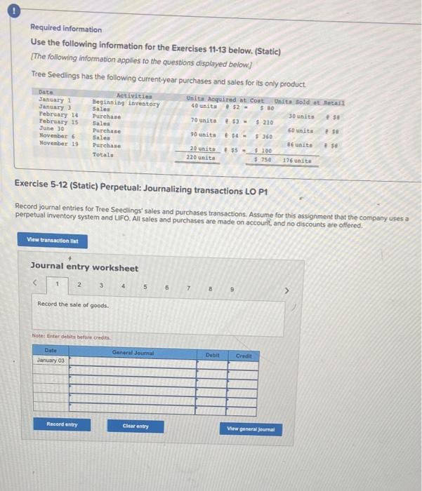 Solved Required Information Use The Following Information | Chegg.com