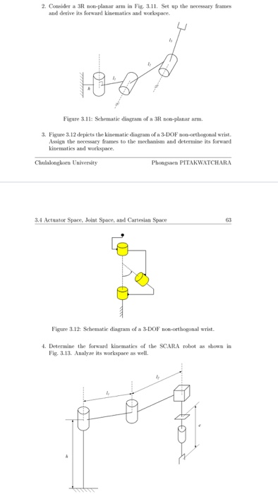 Figure 4.8: Schematic diagram of a 2-DOF revolute | Chegg.com