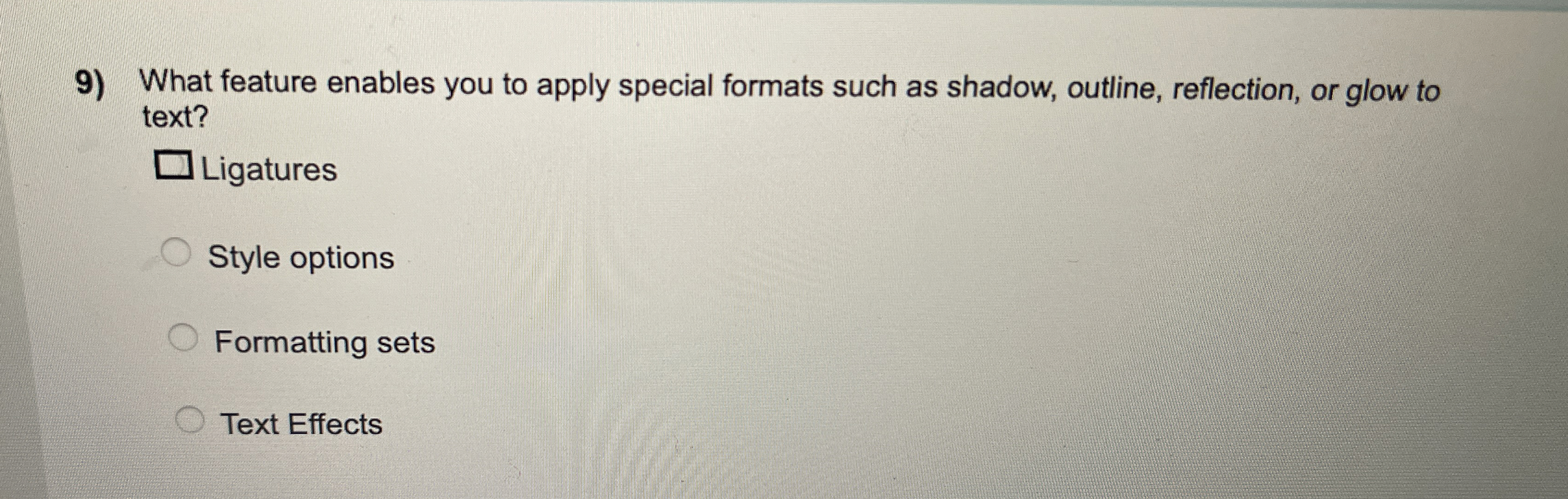Solved What feature enables you to apply special formats | Chegg.com