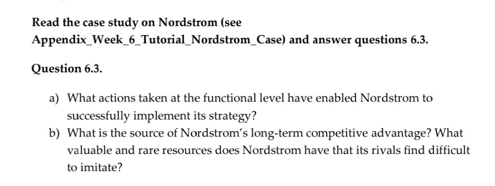 nordstrom case analysis