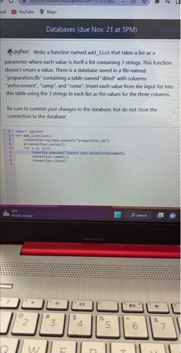 Solved its saying that my error is that it cannot operate on | Chegg.com