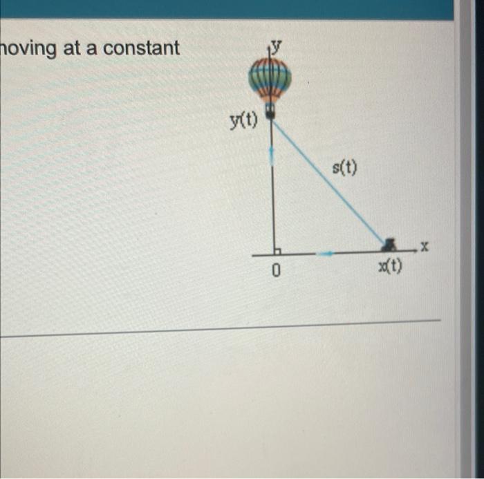 Solved A balloon is rising-vertically above a lovel, | Chegg.com