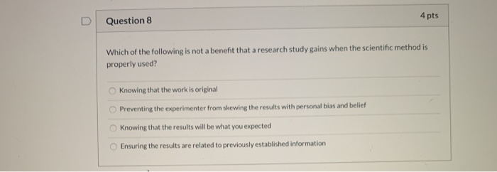 Solved Question 8 4 pts Which of the following is not a | Chegg.com
