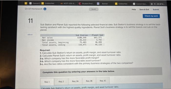 Solved Sub Station And Planet Sub Reported The Following | Chegg.com