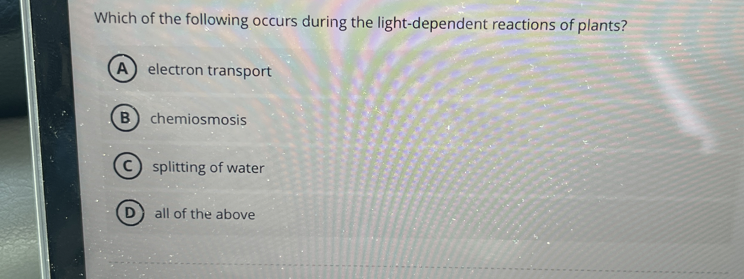 Solved Which of the following occurs during the | Chegg.com