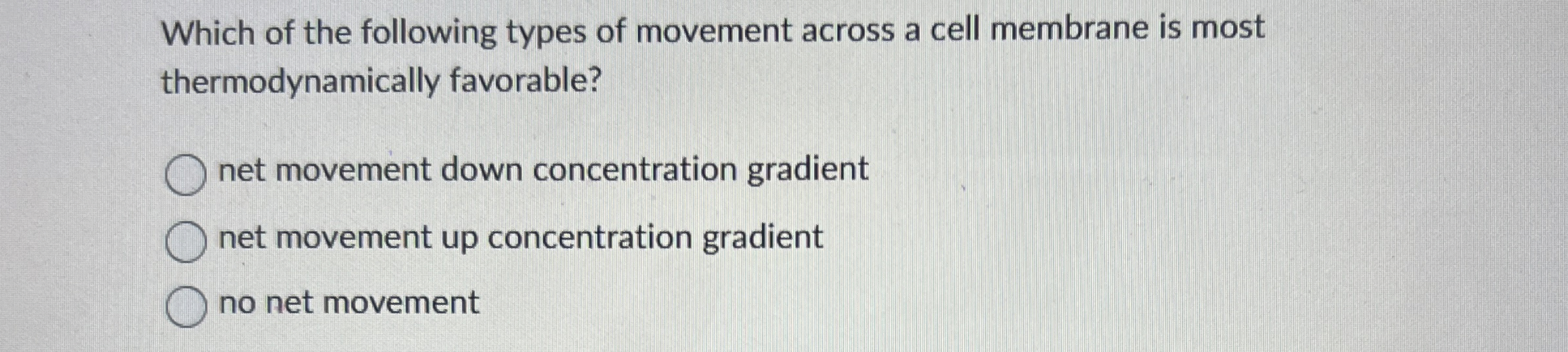 Solved Which of the following types of movement across a | Chegg.com