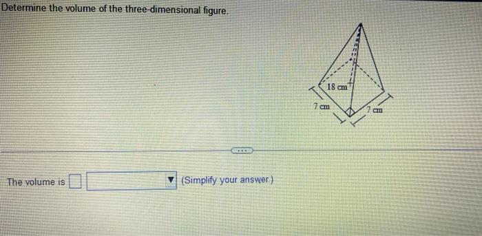 Three Dimensional Figures Volume Calculator