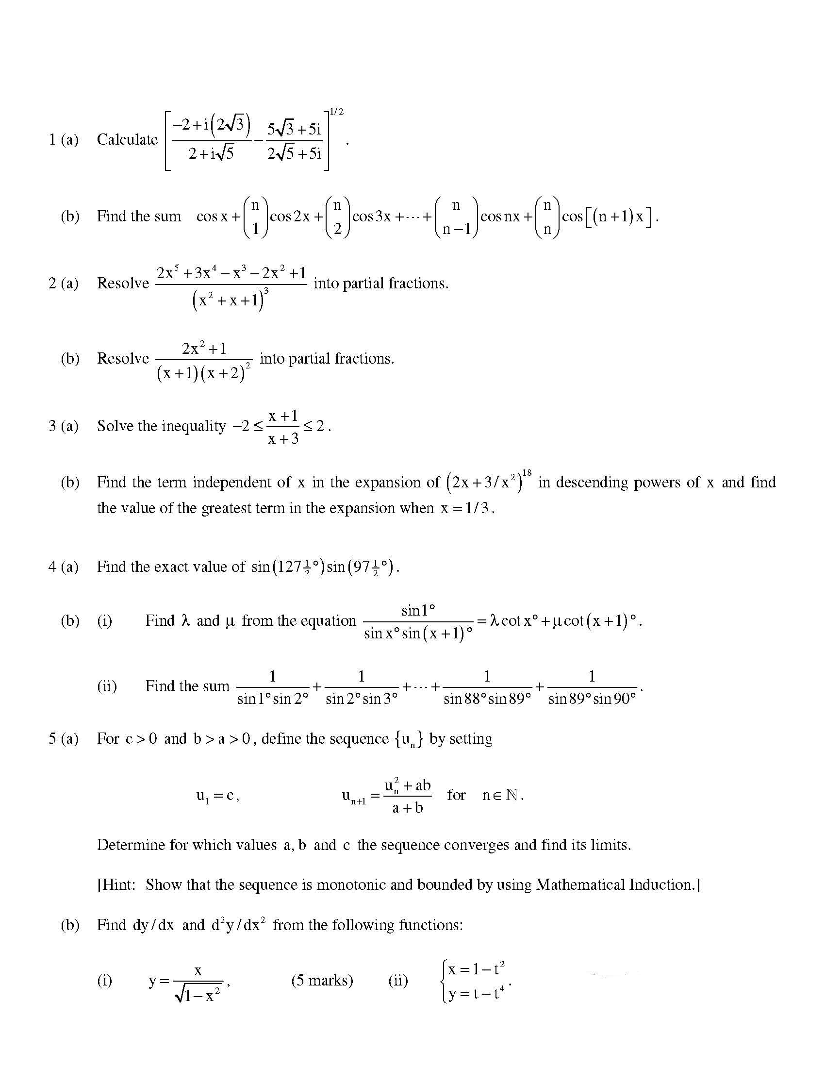 Solved Calculate Find The Sum Resolve Into Partial 