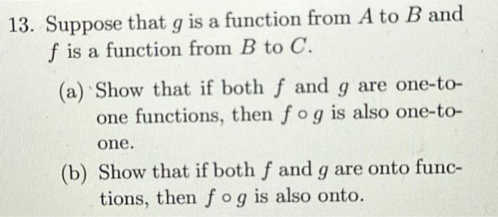 Solved 3. Suppose That G Is A Function From A To B And F Is | Chegg.com