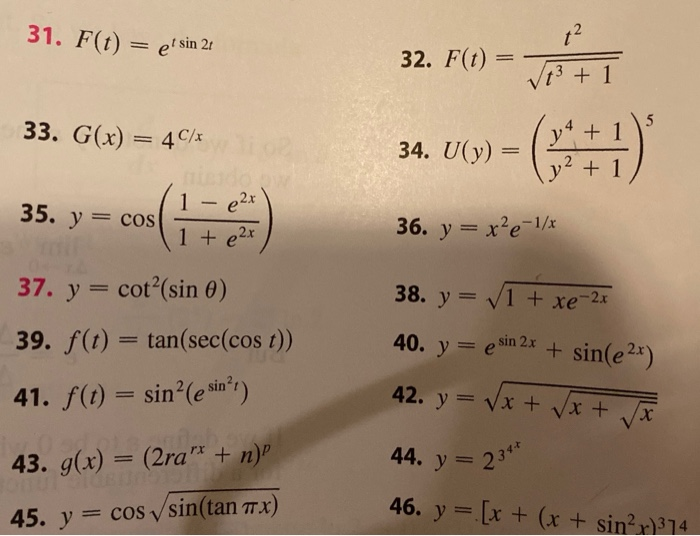 Find The Derivative Of The Functionf T Chegg 