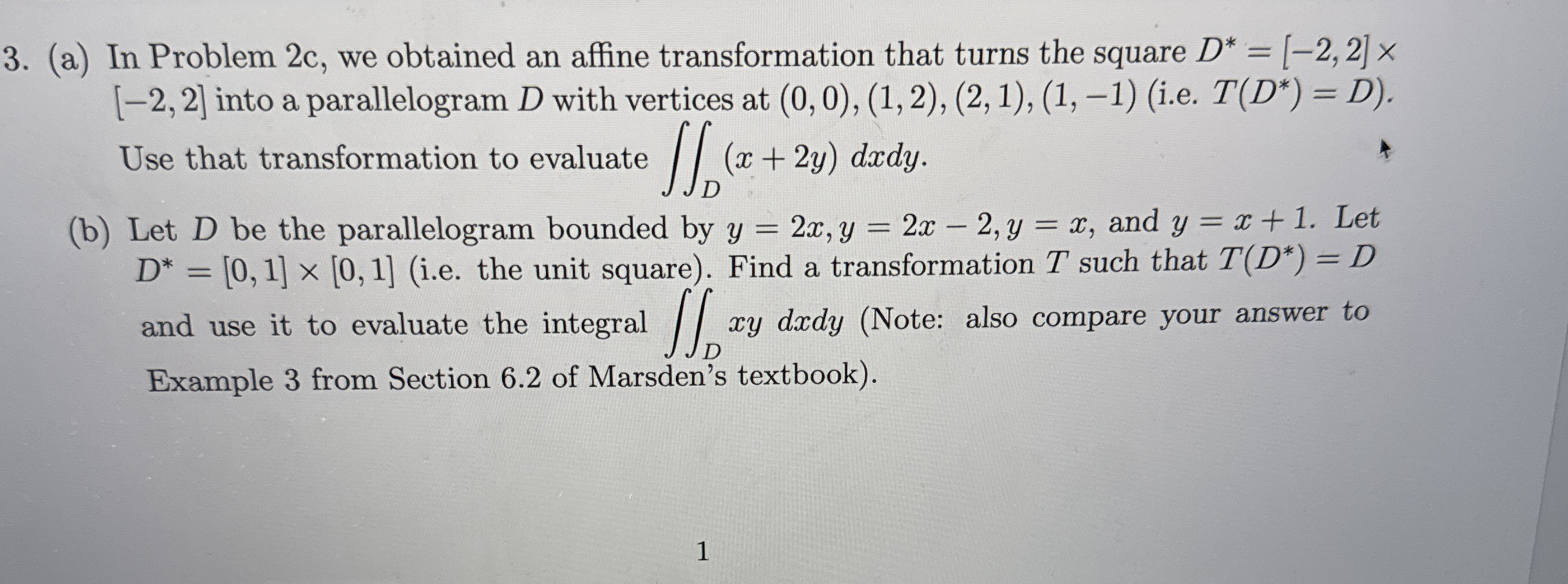 (a) ﻿In Problem 2c, ﻿we obtained an affine | Chegg.com