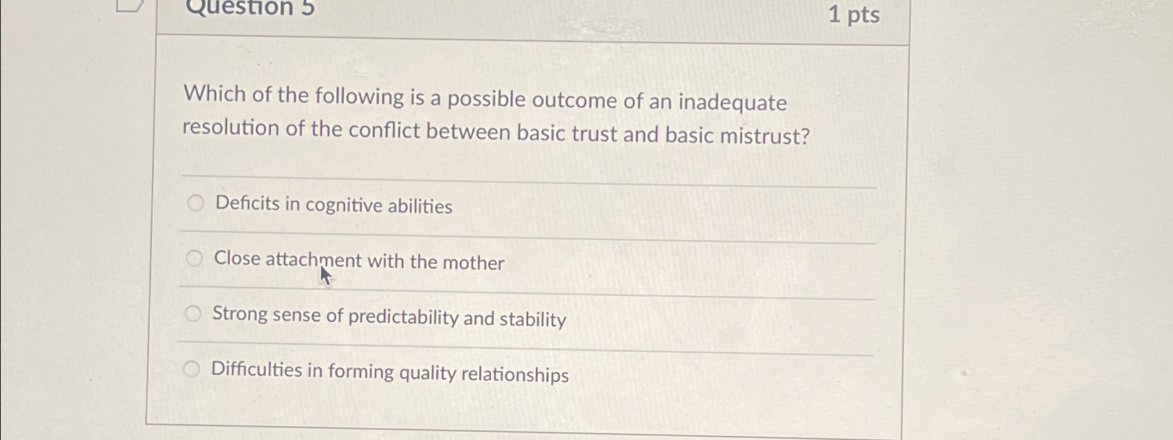 Solved Which of the following is a possible outcome of an | Chegg.com