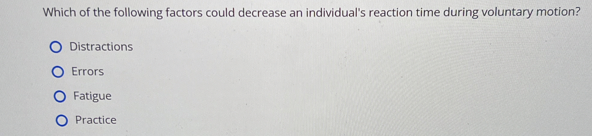 Solved Which of the following factors could decrease an | Chegg.com