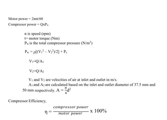 Solved Atm. P=1.013 bar Compressor Compressor S. No. | Chegg.com