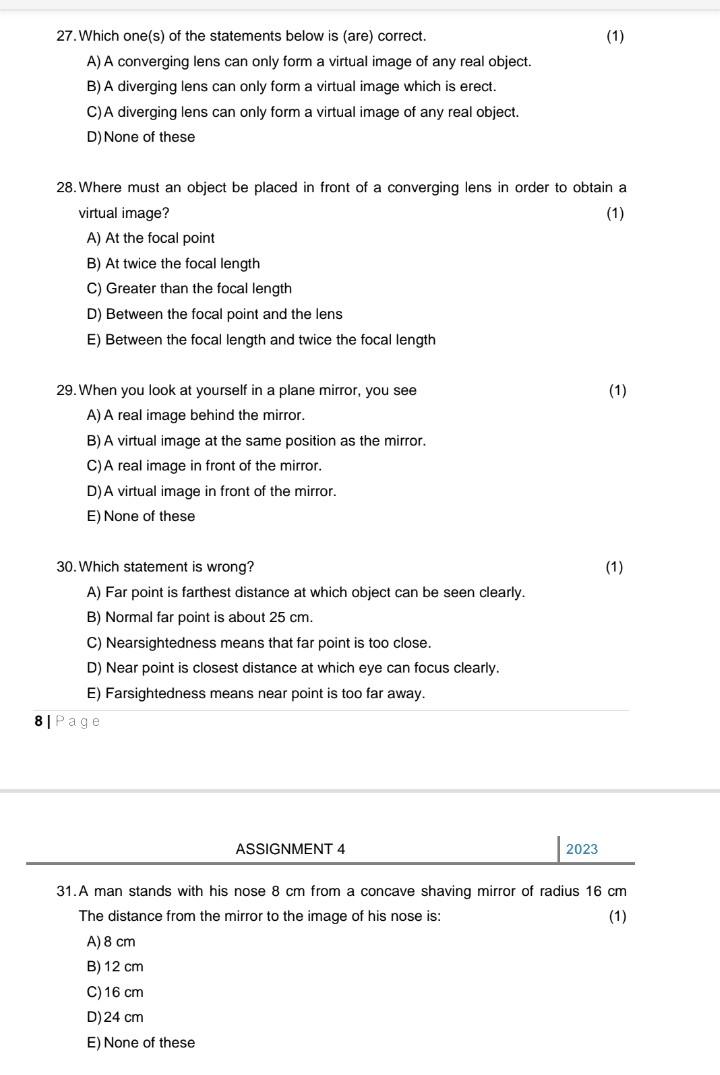 Solved 27. Which one(s) of the statements below is (are) | Chegg.com