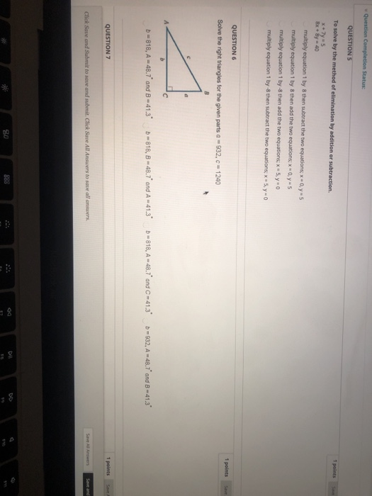 Solved Question Completion Status QUESTIONS To solve by the | Chegg.com