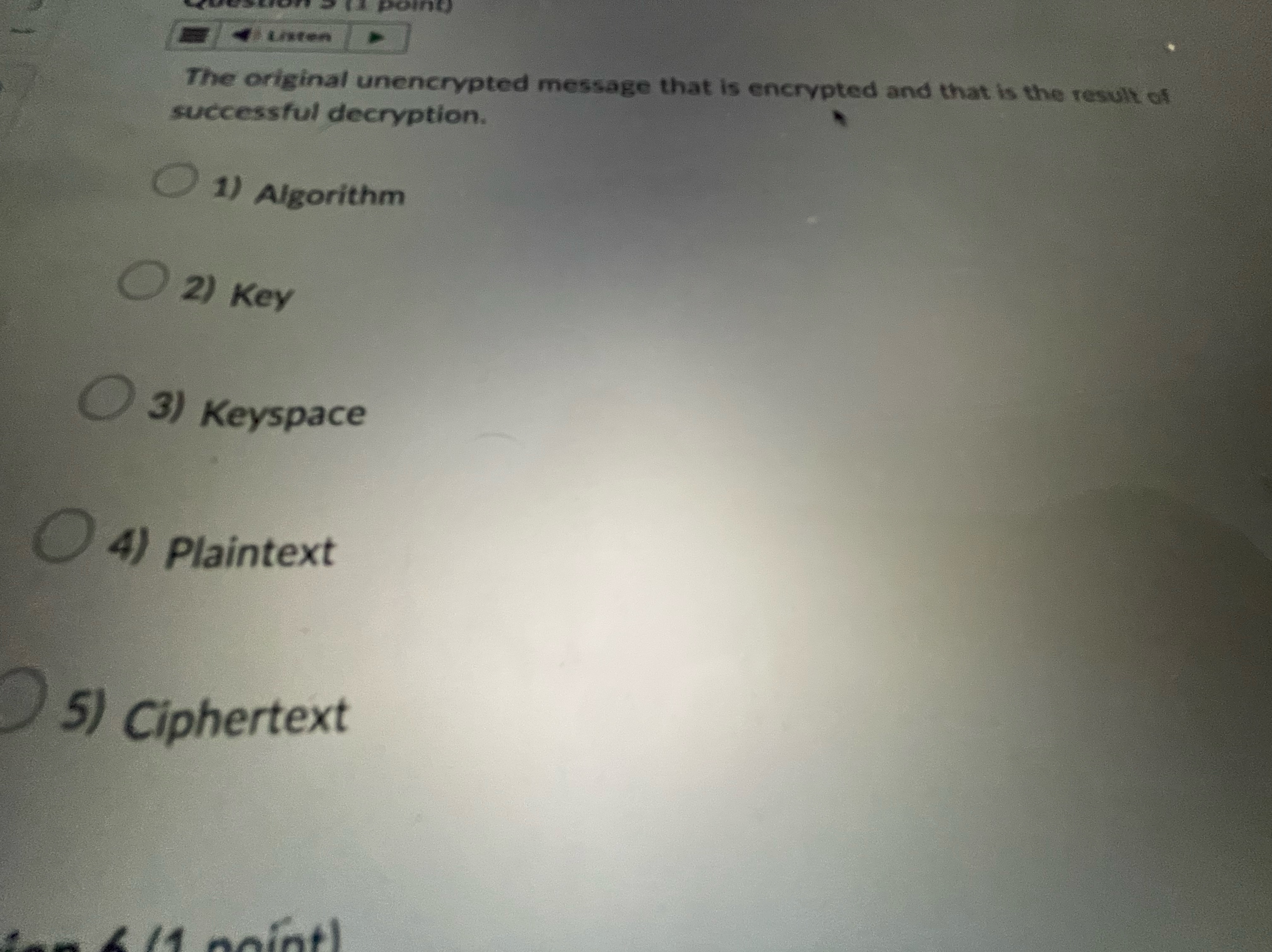 Solved The original unencrypted message that is encrypted | Chegg.com