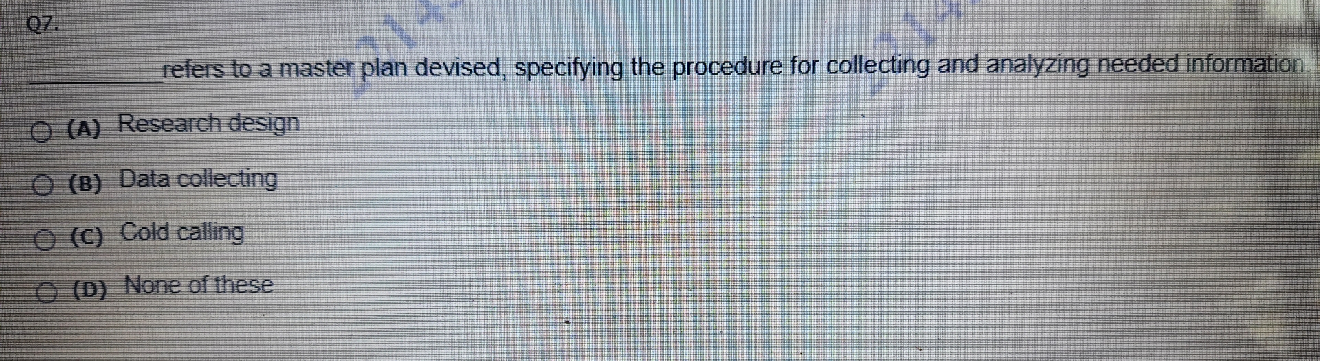 Solved Q7.refers to a master plan devised, specifying the | Chegg.com