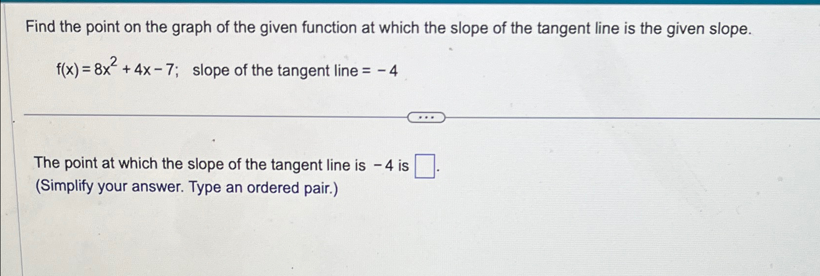 Solved Find the point on the graph of the given function at | Chegg.com