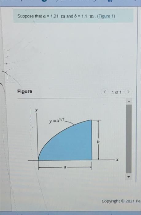 Solved Suppose that a = 1.21 m and b = 1.1 m (Figure 1) | Chegg.com