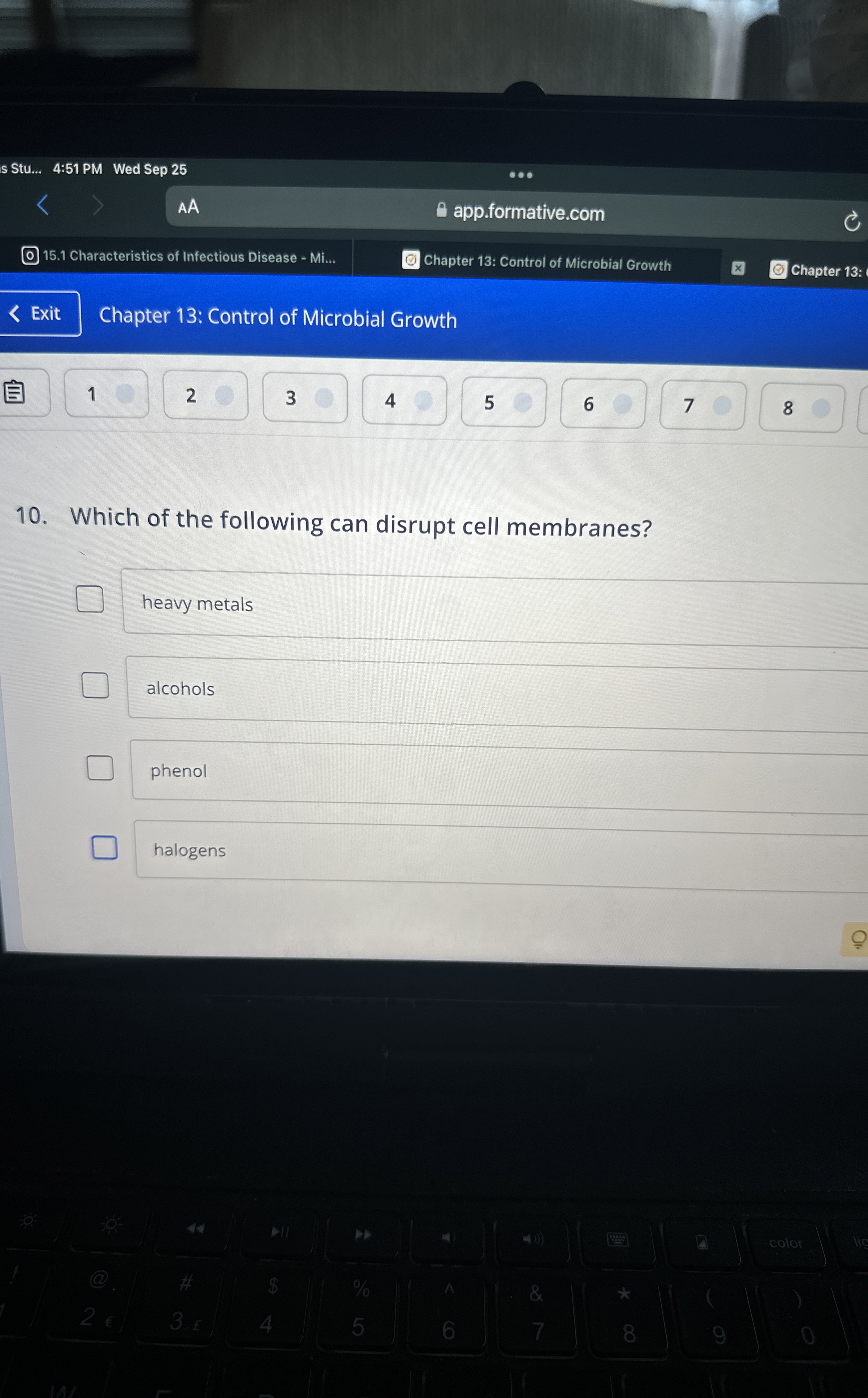 Solved Which of the following can disrupt cell