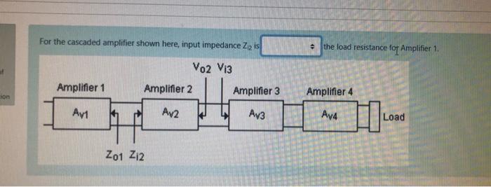 Solved For the cascaded amplifier shown here, input | Chegg.com