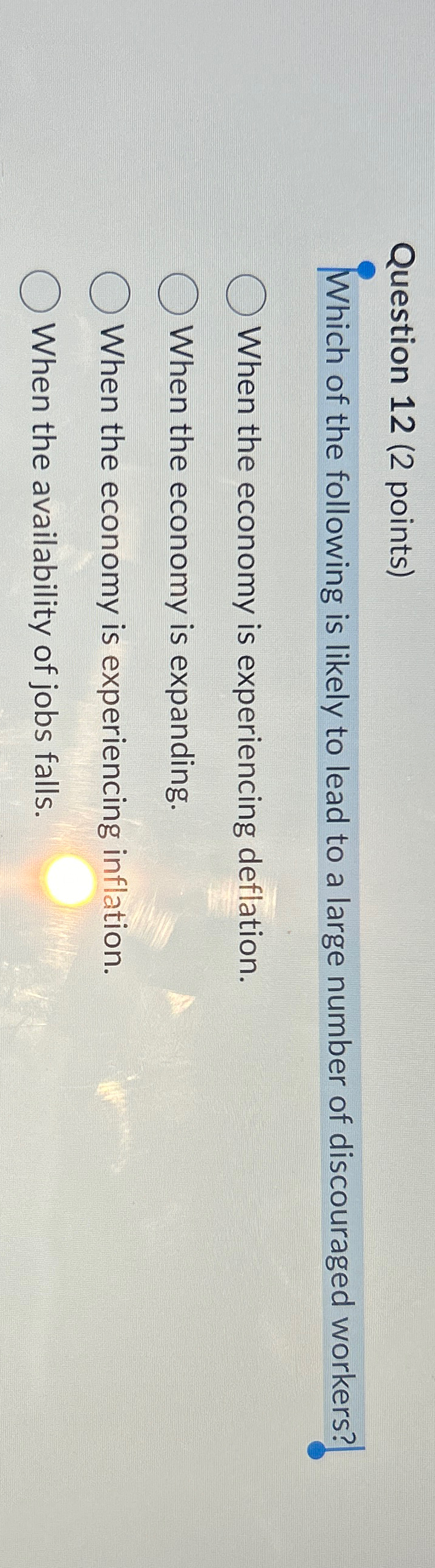 Solved Question 12 (2 ﻿points)Which of the following is | Chegg.com