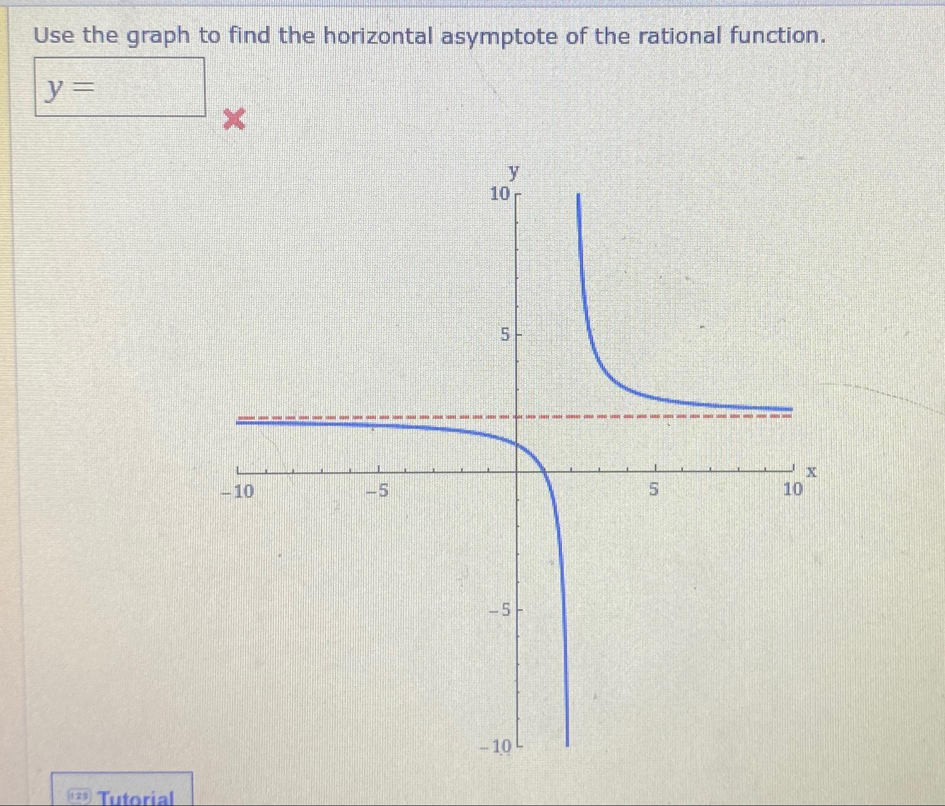 how to find the horizontal asymptote of a rational function