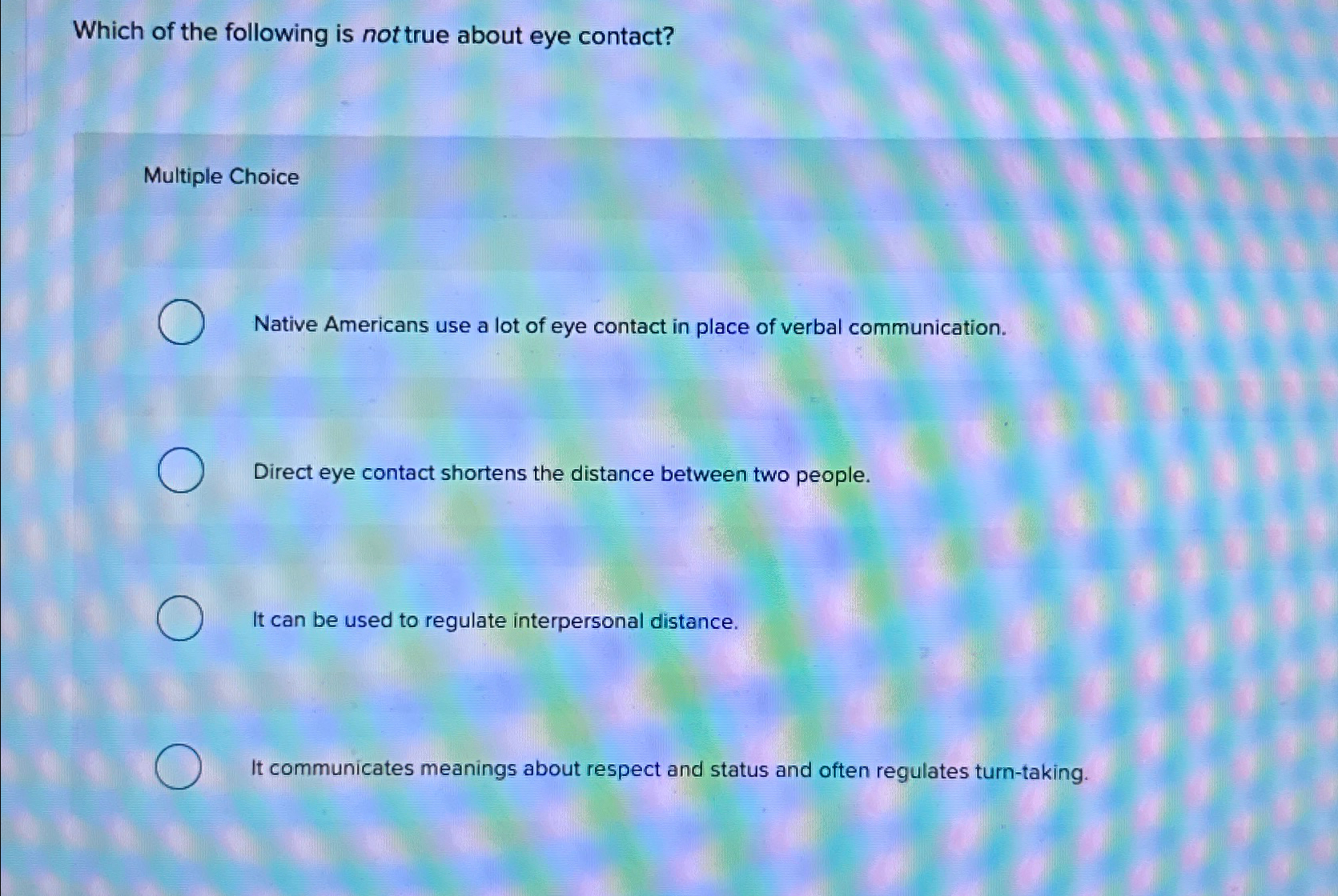 Solved Which of the following is not true about eye