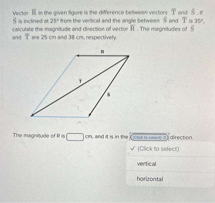 Solved Vector Rˉ in the given figure is the difference | Chegg.com