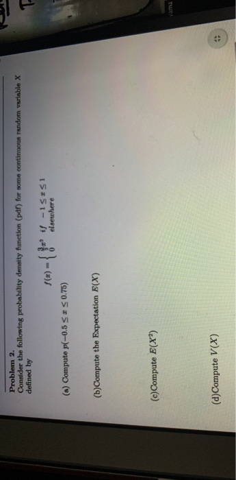 Solved (a)={ Problem 2. Consider The Following Probability | Chegg.com