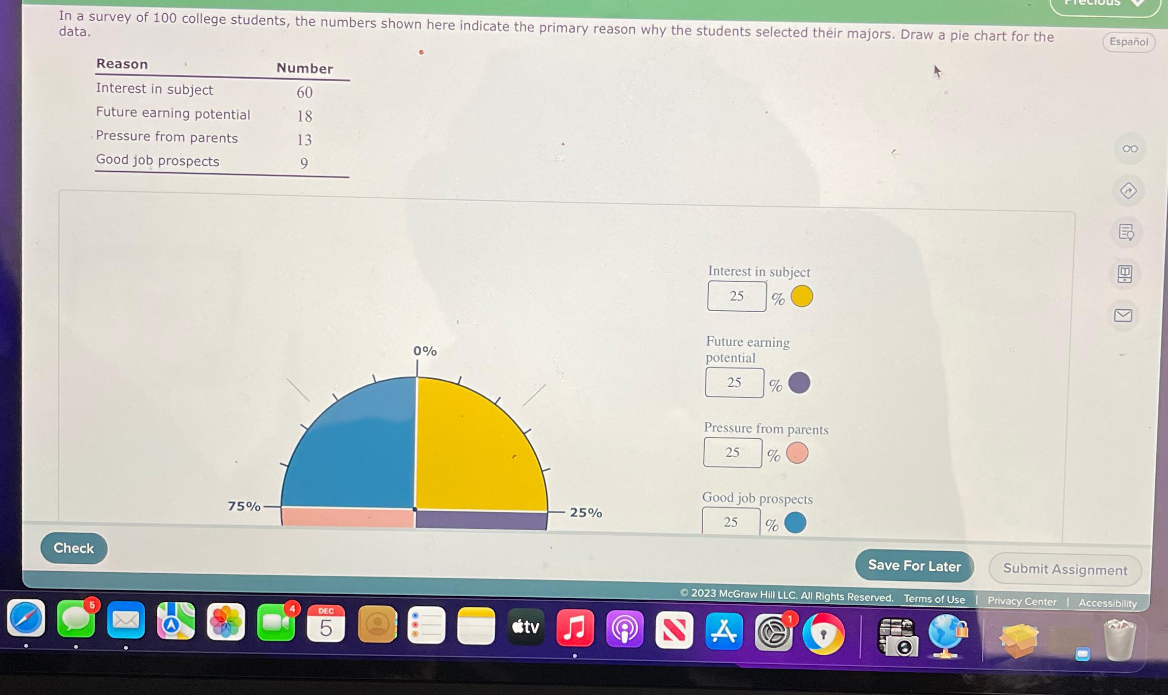 Solved In a survey of 100 ﻿college students, the numbers | Chegg.com
