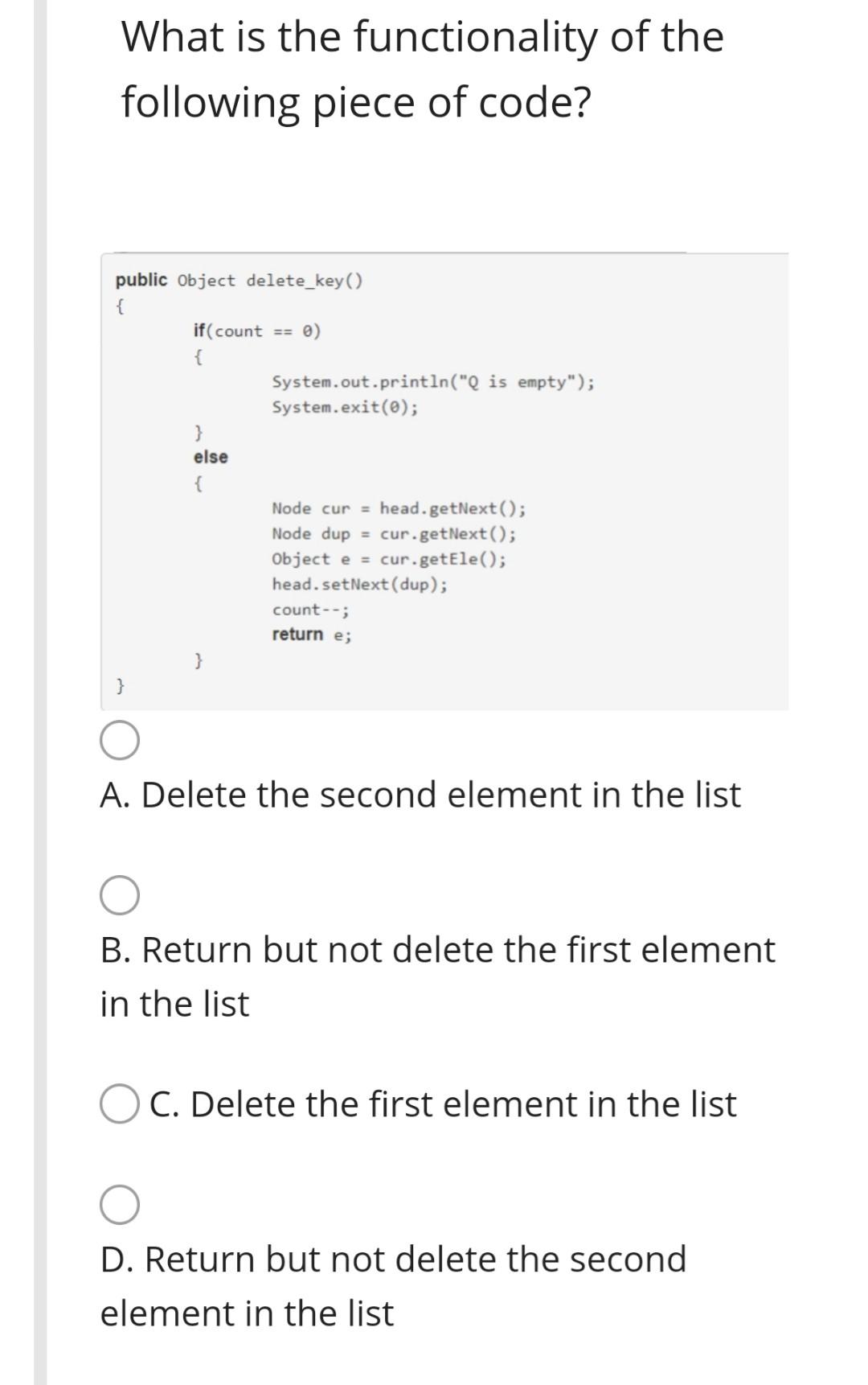 Solved What Is The Functionality Of The Following Piece Of | Chegg.com