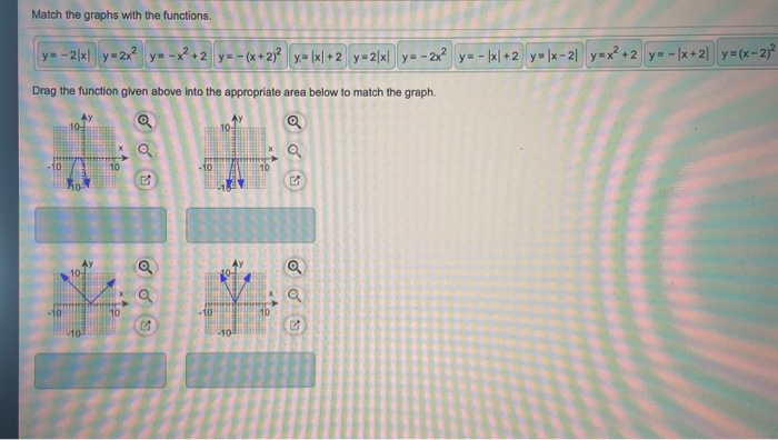 Solved Match The Graphs With The Functions Y 2 X Y 2x Chegg Com