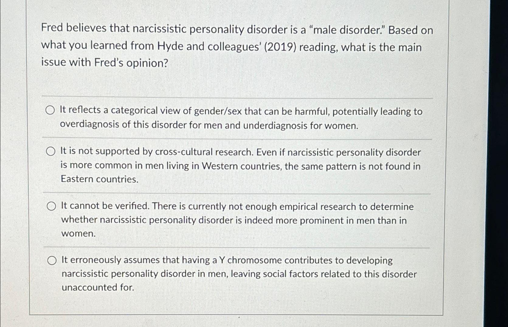 solved-fred-believes-that-narcissistic-personality-disorder-chegg