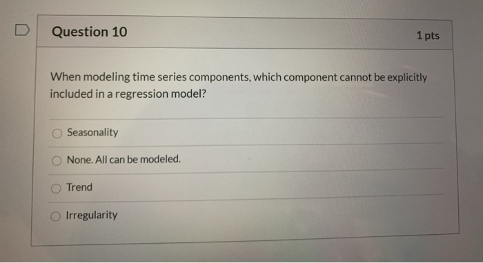 Solved Question 9 1 pts The following table shows actual | Chegg.com