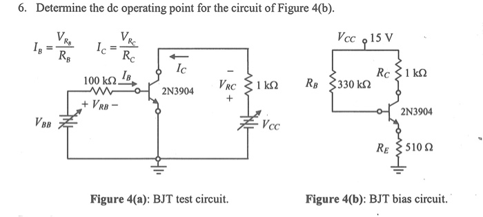 Solved 6. Determine the dc operating point for the circuit | Chegg.com