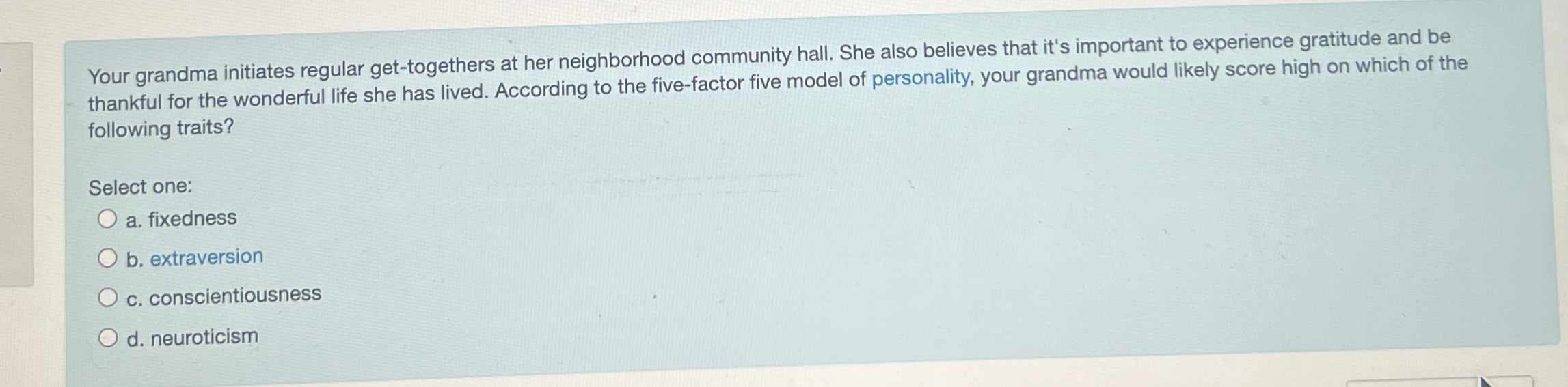 Solved Your grandma initiates regular gettogethers at her