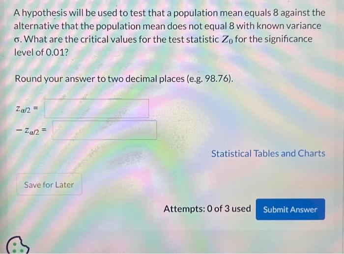 hypothesis test for a population mean calculator