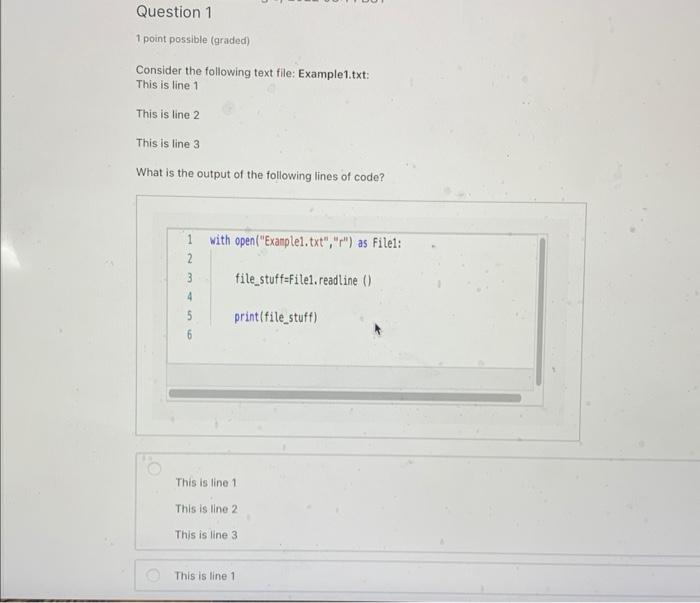 Solved Question 1 1 point possible (graded) Consider the | Chegg.com