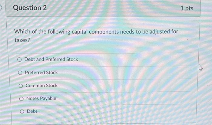 Solved Question 1 1 Pts Which Of The Following Is Not A | Chegg.com